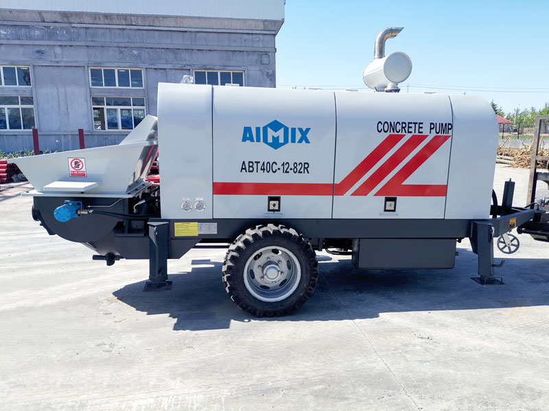 ABT40C diesel engine mobile concrete trailer pump