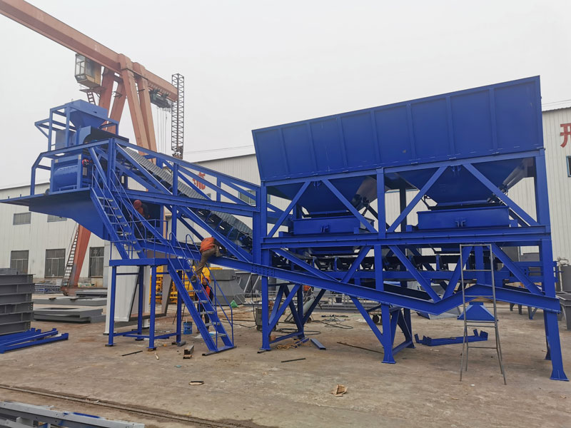 AJY-50 mini mobile concrete plant in Malaysia