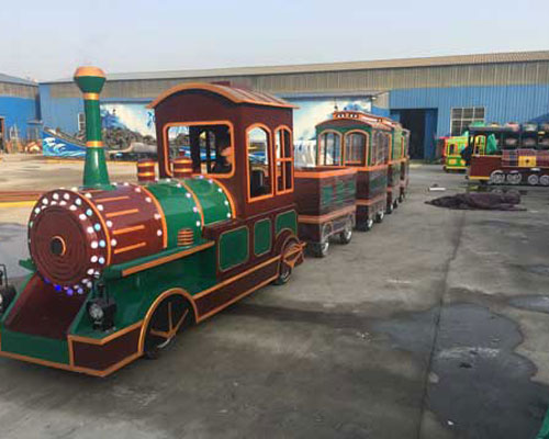 large trackless train