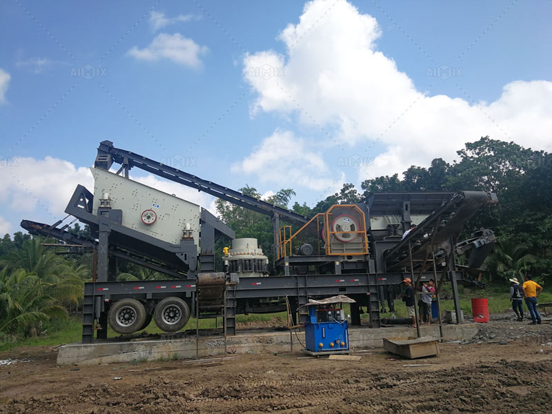 River Stone Mobile Crusher Plant