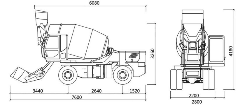 AS-3.5 self loading concrete mixer