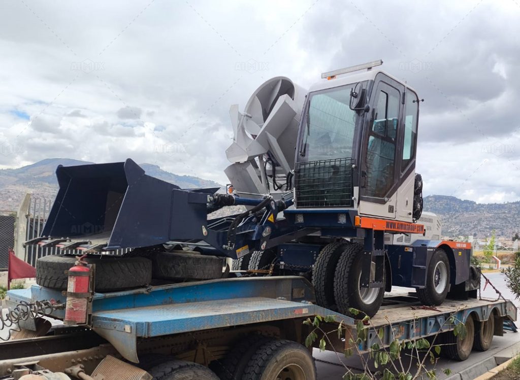 Self-Loading Concrete Mixer for Peru