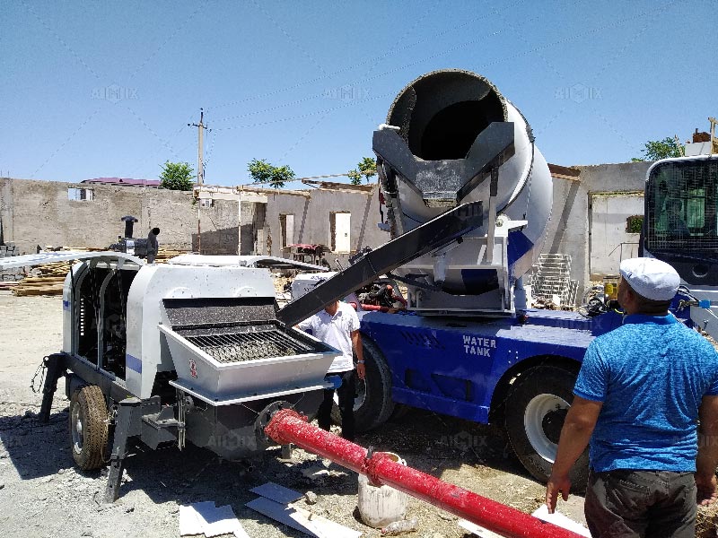 Self-loading Concrete Mixer for Precast